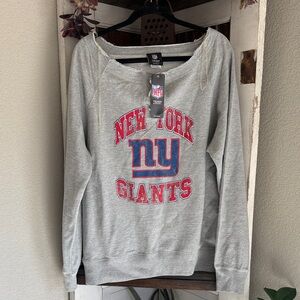 NWT NFL New York Giants Gray Sweatshirt with Red & Blue Logo